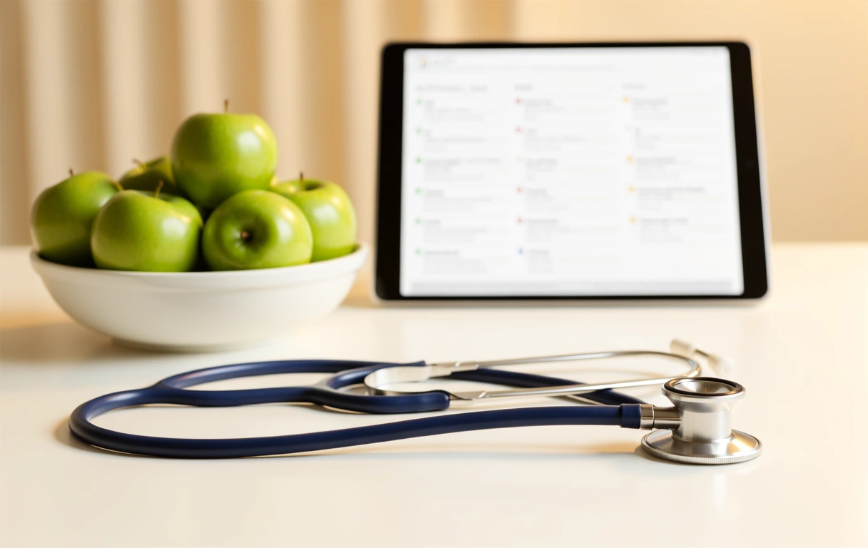 Nutritional consultancy tools and fresh fruit